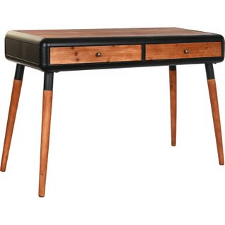 Console Élégante Bois Foncé Et Métal Pour Entrée Chic