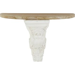 Console Élégante Angelique En Bois Naturel Et Blanc