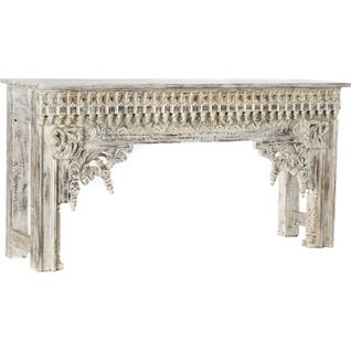 Console Élégante En Manguier Blanc Vieilli Pour Entrée