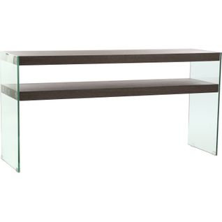 Console Verre Et Bois Élégance Intemporelle