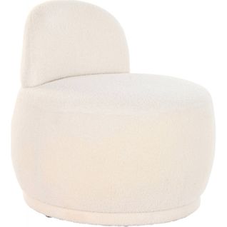 Fauteuil Cosy Blanc En Polyester Élégant Et Confort