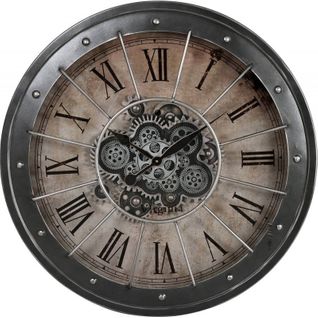Horloge Murale Patère Design Cuivre Et Verre Élégant