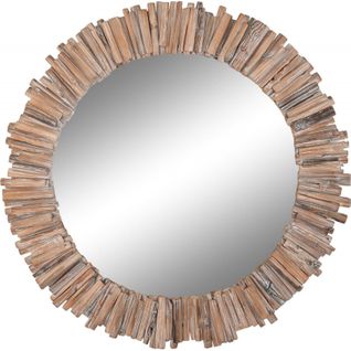 Miroir Blanc Effet Vieilli Fini Naturel Élégant