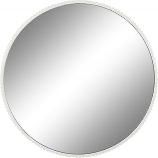 Miroir Blanc Métal Design Épuré Pour Déco Moderne