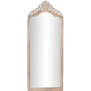 Miroir Blanc Délicat En Verre De Mangue Élégant