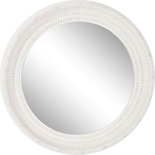 Miroir Élégant Blanc Bois Pour Déco Chic Et Raffinée