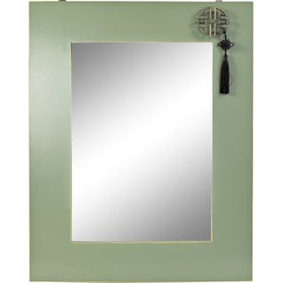 Miroir Élégance Jade Avec Touche D'or Oriental