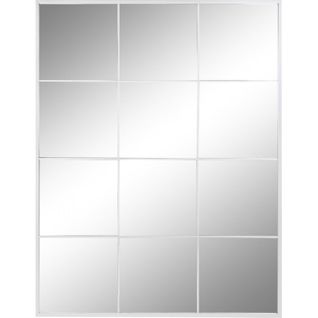 Miroir Élégant Blanc En Fer Et Verre Pour Intérieur Chic