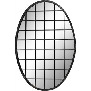 Miroir Élégant En Métal Noir Pour Déco Raffinée