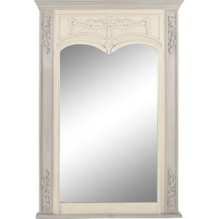 Miroir Mural Élégant En Bois Gris Pour Intérieur Chic