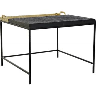 Table Basse Élégance Dorée Et Finition Noire Premium