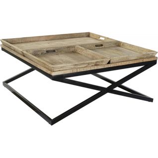 Table Basse Design En Bois Et Métal Pour Salon Moderne