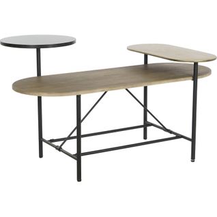 Table Basse Élégance Bois Et Métal Pour Salon Moderne