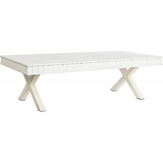 Table Basse Élégance Mango Blanc Et Métal Design