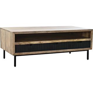 Table Basse Mango Et Métal Style Élégant Et Robuste