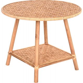 Table D'appoint Chic En Rotin Tressé Pour Un Intérieur Élégant