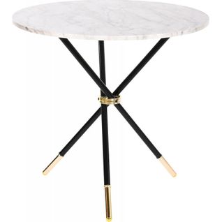 Table D'appoint Chic Effet Marbre Et Touche Dorée