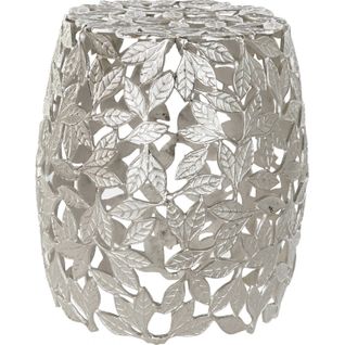 Table D'appoint En Aluminium Motif Feuillage Élégant