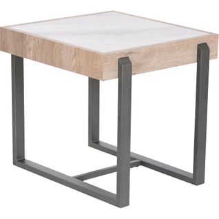 Table D'appoint Élégante En Métal Et Pierre Exclusive