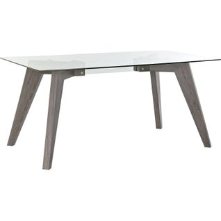 Table De Salon Design En Verre Gris Élégant