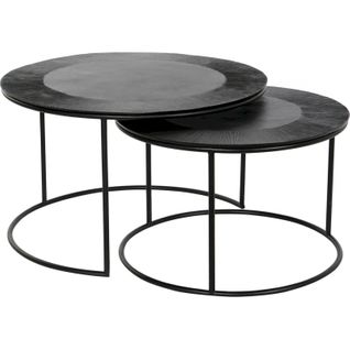 Table Gigogne Élégance En Métal Noir Pour Intérieur