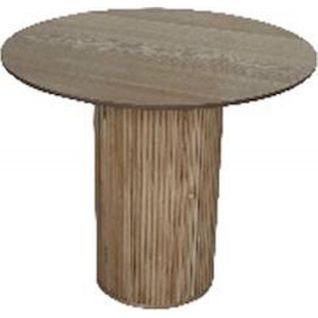 Table Salon Ovale Minimaliste En Paulownia Élégant