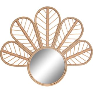 Miroir Floral En Rotin Brun Pour Une Déco Chic
