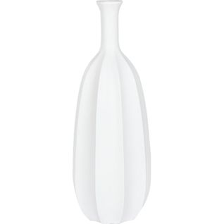 Vase En Fibre De Verre Blanc Éclatant Et Raffiné