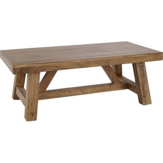 Table Basse En Acacia Marron Pour Salon Élégant