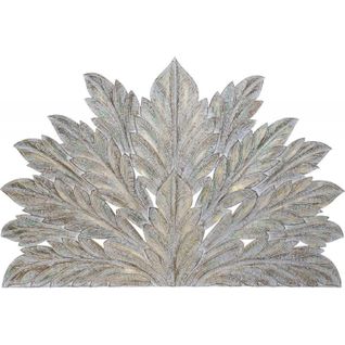 Tête De Lit Élégance Feuille Dorée Et Bois Blanc