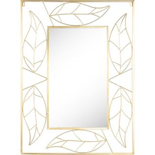 Miroir Feuille D'or Raffiné Pour Intérieur Chic