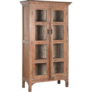 Vitrine Bois Blanc Vieilli Éco-choix Élégante