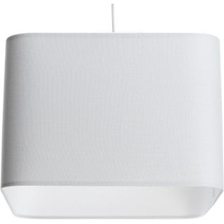 Suspension Élégante En Lin Texturé Hauteur 30 Cm Blanc