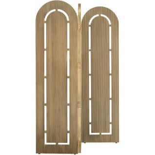 Paravent 150 x 3 x 182 Cm Chic Finition Laiton Brossé