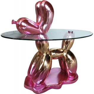 Table D'appoint Élégante En Verre Rose