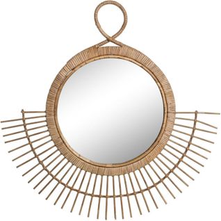 Miroir Mural En Rotin Naturel Style Bohème Chic Urban