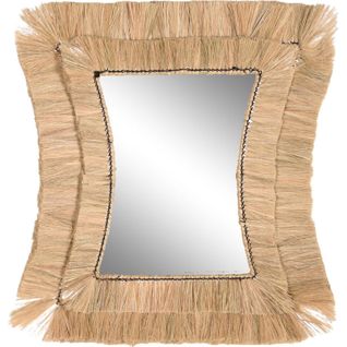 Miroir Mural En Jute Naturel Style Balinais Esprit Bohème Chic