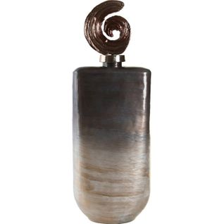 Vase Décoratif Multicolore En Verre Et Aluminium Style Moderne