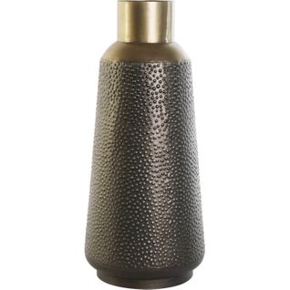 Vase Métal Gris Foncé Et Doré Style Moderne Élégant