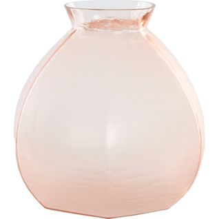 Vase En Verre Rose Finition Brillante Style Moderne Élégant