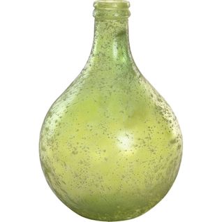 Vase En Cristal Recyclé Vert Style Vintage Cottage