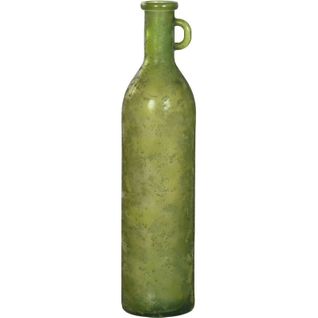 Vase Vert En Cristal Recyclé Avec Anse Style Cottage