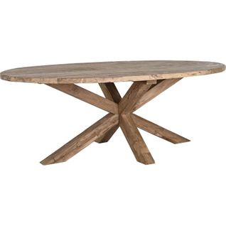 Table Ovale En Teck Recyclé Style Naturel Salle à Manger