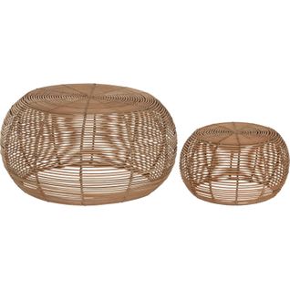 Table d'appoint En Rotin Naturel Pour Salon Élégant