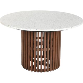 Table De Salle à Manger En Acacia Terrazzo Élégant