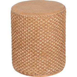 Table D'appoint Effet Tressé Couleur Bois Clair Style Naturel