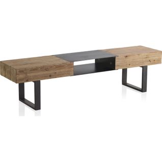 Meuble TV Bois Naturel Et Métal Design Industriel Élégant