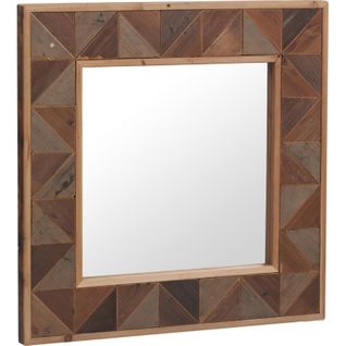 Miroir Carré Bois Recyclé Ambiance Naturelle Et Chaleureuse