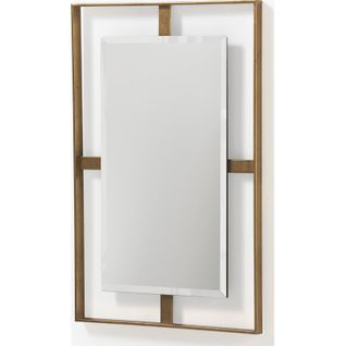Miroir Mural Doré En Métal Design Élégant Pour Intérieur