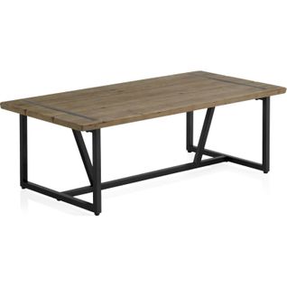 Table Basse Métal Et Bois D'inspiration Industrielle Naturelle